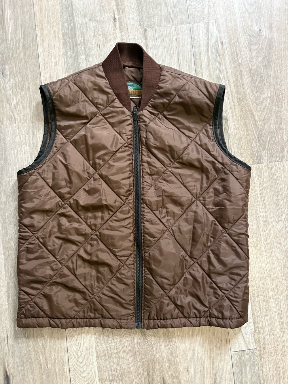 Men's sportchiefs Quilted Sleeveless Zip Vest - Brown